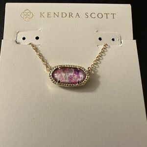 Kendra Scott Goldtoned xLoveshack Fancy Elisa Necklace with Purple Stone